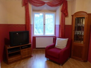 Blick auf Alpakas Ferienwohnung Brandenburg